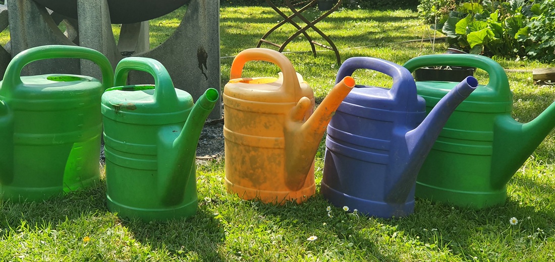 Gießkannen vermitteln einen besseren Überblick über Wassermengen.